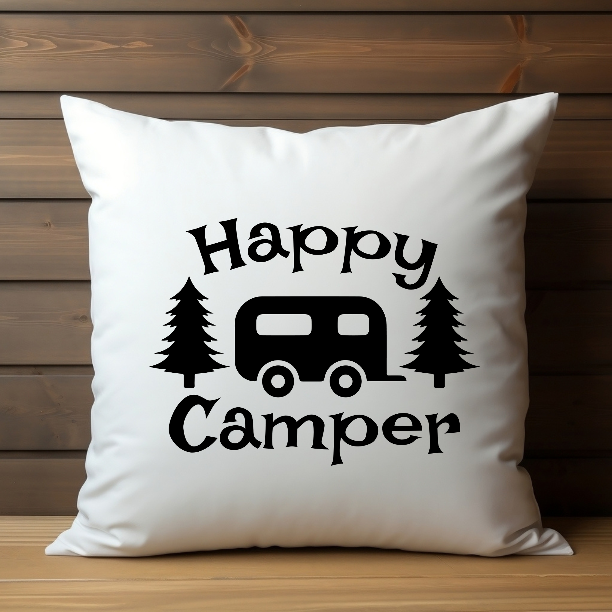 Deko-Kissenbezug " Happy Camper"